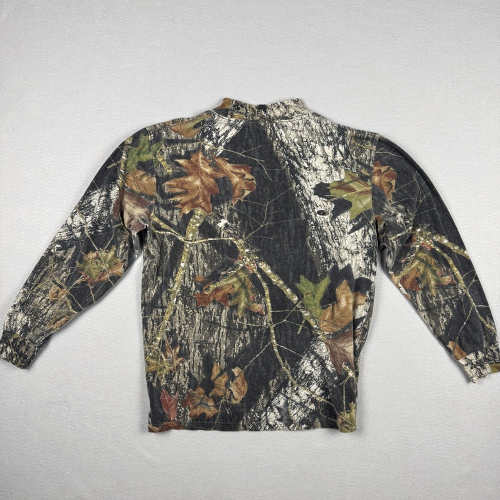 Russell Outdoors Explorer Mock Neck Camo Shirt Mens Medium Mossy Oak Break-Up - Picture 2 of 9